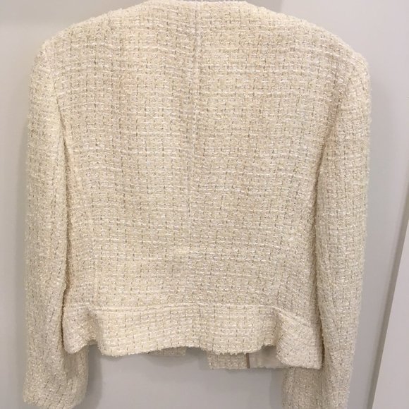 Brooks Brothers white tweed jacket size 6 - Picture 3 of 4